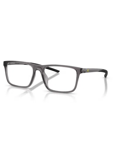 Scuderia Ferrari Men's Eyeglasses, Fz8001u In Transparent Gray