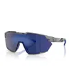 Scuderia Ferrari 41mm Irregular Sunglasses In Opal Grey