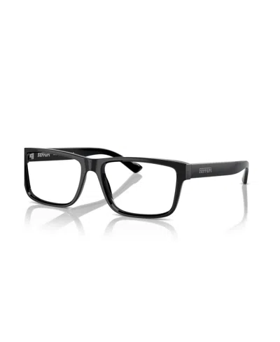Scuderia Ferrari Men's Rectangle Eyeglasses, Fh4001 In Black