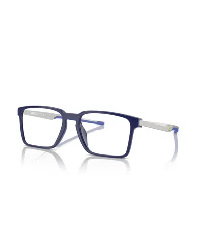 Scuderia Ferrari Men's Rectangle Eyeglasses, Fz8005u In Blue
