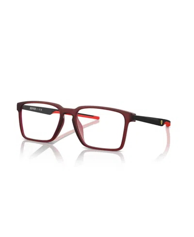 Scuderia Ferrari 54mm Rectangle Optical Glasses In Brown