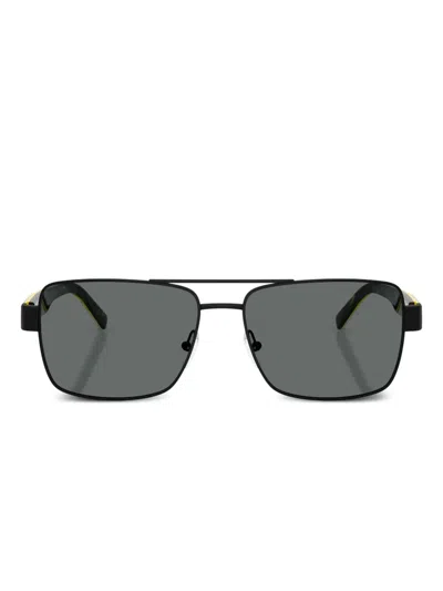 Scuderia Ferrari Rectangle-frame Sunglasses In Black