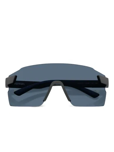 Scuderia Ferrari Shield-frame Sunglasses In Blue