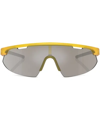 Scuderia Ferrari Shield-frame Sunglasses In Yellow