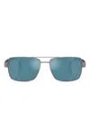 Scuderia Ferrari 59mm Rectangular Sunglasses In Gold