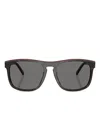 Scuderia Ferrari Tortoiseshell Square Sunglasses In Black
