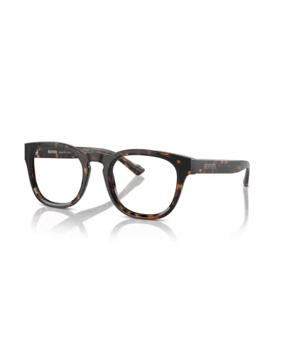 Scuderia Ferrari Unisex Round Eyeglasses, Fh4002 In Havana