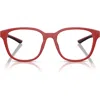 Scuderia Ferrari X  52mm Round Optical Glasses In Matte Red