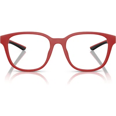 Scuderia Ferrari X  52mm Round Optical Glasses In Matte Red