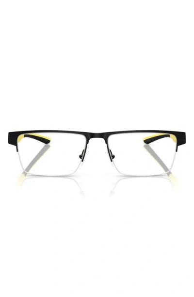 Scuderia Ferrari X  57mm Rectangular Optical Glasses In Black Grey