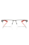 Scuderia Ferrari X  57mm Rectangular Optical Glasses In Gunmetal