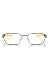 Scuderia Ferrari X  57mm Rectangular Optical Glasses In Gunmetal