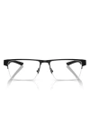 Scuderia Ferrari X  57mm Rectangular Optical Glasses In Matte Black