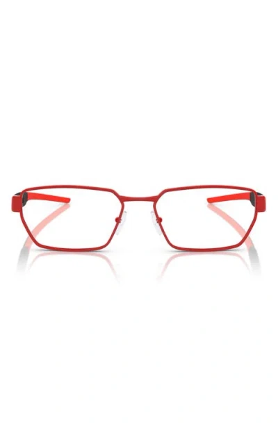 Scuderia Ferrari X  57mm Rectangular Optical Glasses In Red