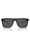 Scuderia Ferrari X  58mm Square Sunglasses In Black