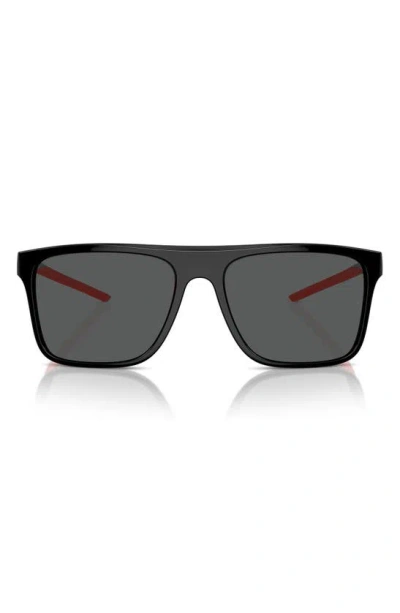 Scuderia Ferrari X  58mm Square Sunglasses In Black