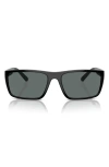 Scuderia Ferrari X  59mm Rectangular Sunglasses In Black