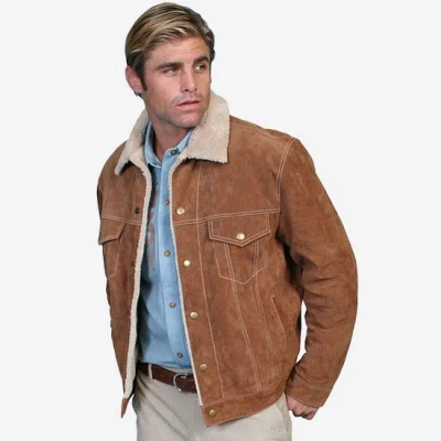 Pre-owned Scully Cafe Brown Suede Jacket