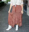Scully Dancing Through The Night Skirt In Copper In Multi