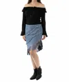 Scully Fringe Skirt In Blue In Blue