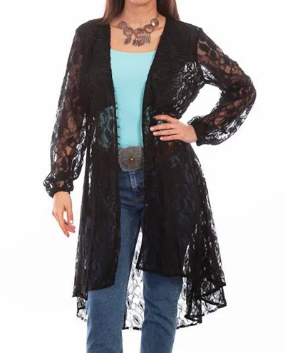 Scully Lace Jacket Cardigan In Black