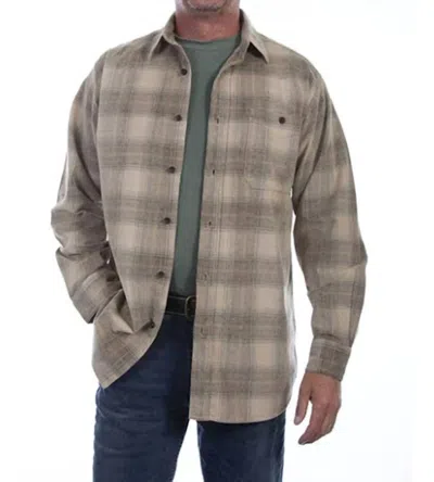 Scully Men's Corduroy Outdoor Long Sleeves In Blue/tan