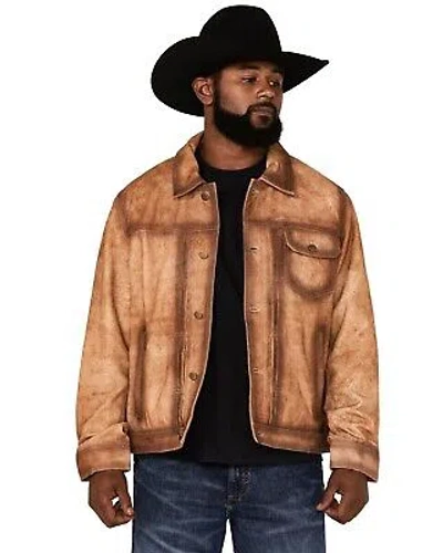 Pre-owned Scully Men's Solid Button Down Jacket - 2027-307 In Brown