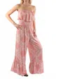 Scully Strapless Ruffle Trim Romper In Dusty Pink In Pink