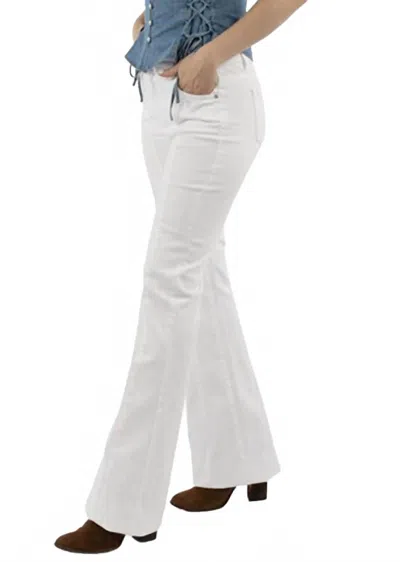 Scully Strip Panel Jeans In White