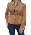 SCULLY SUEDE FRINGE JACKET IN OLD RUST