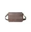 Scully Unisex Lambskin Arosquadron Laptop Messenger Bag In Walnut In Brown