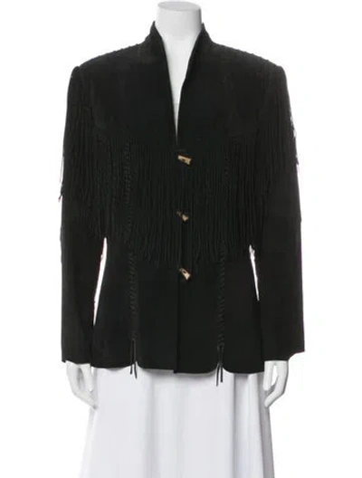 Pre-owned Scully Velvet Jacket In Green