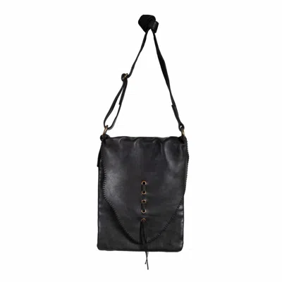 Scully Women's Whipstitch Leather Handbag Purse In Black