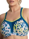Sculptresse High Impact Underwire Sports Bra In Lime Animal