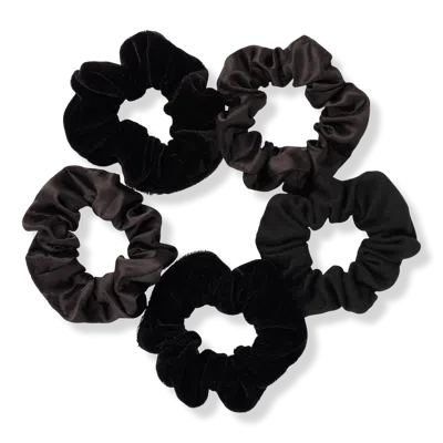 Scünci Black Satin Pony Tail Scrunchies