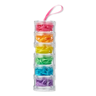 Scünci Colorful Polybands - Clear Jar