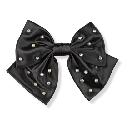 Scünci Elite Bow Barrette With Stones And Pearls