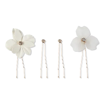 Scünci Elite Flower And Rhinestone U Pins