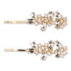 Scünci Elite Rhinestone Bobby Pins 2 Pieces Glam Gold 2 Pieces