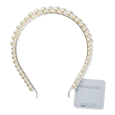 Scünci Elite Skinny Pearl Headband Gold