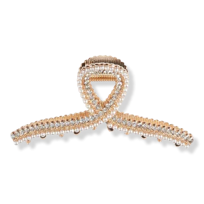 Scünci Pearls & Rhinestone Claw Clip