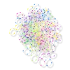 Scünci Ponytail Clear Polybands With Neon Dots
