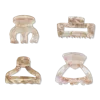 Scünci Primp Mix Acrylic Claw Clips - Pink