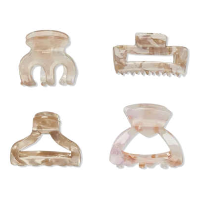 Scünci Primp Mix Acrylic Claw Clips - Pink