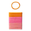 Scünci Style Chemistry Hosiery Ponytailers - Pink/orange In Multi
