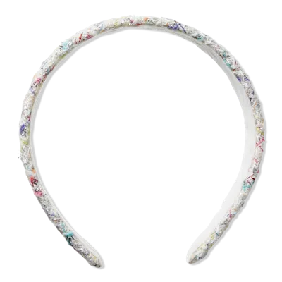 Scünci White Tweed Headband
