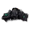 Scünci Wicked Black And Green Floral Claw Clip