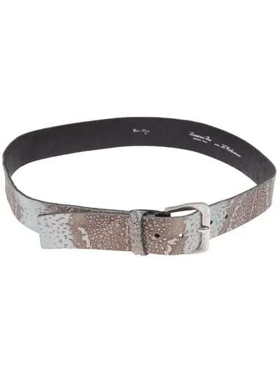 Scunzani Ivo Leather Belt In Green