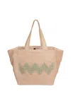 Sd Basics Beige Tote Bag Zig Zag