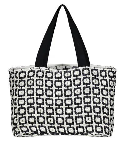 Sd Basics Black Dog Tooth Beach Bag